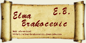 Elma Brakočević vizit kartica